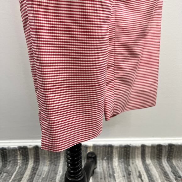 VTG Sutton Studio Red White Gingham Plaid Silk 2-Pc Set Button-Down Pants S 4/6 - Picture 5 of 11